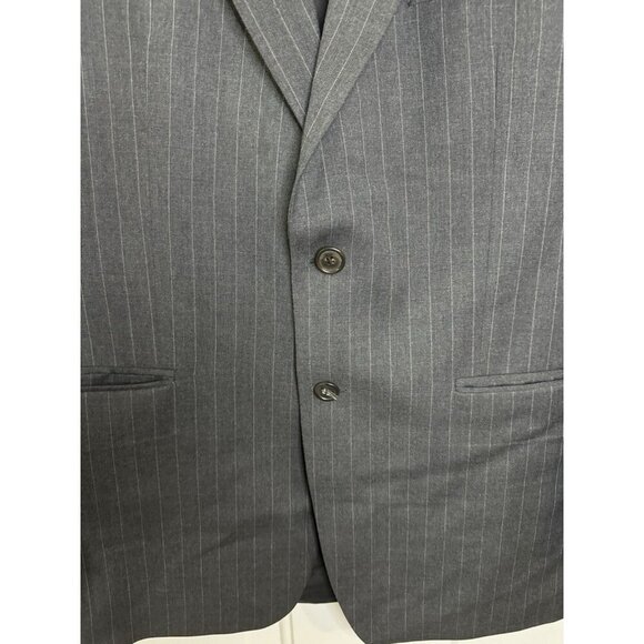 LAUREN RALPH LAUREN Gray Pinstripe Wool Suit Set Jacket Blazer Pants Sz 42R READ - Picture 14 of 16